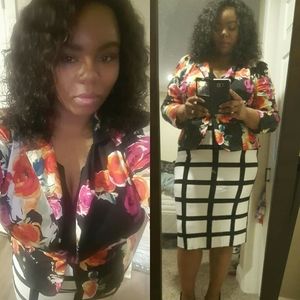 Black Base Floral Blazer